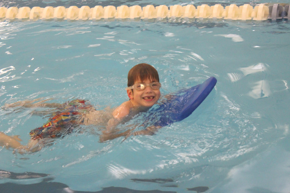 Kickboard Swim Lesson HealthTrack